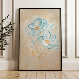 Floral 444 Canvas Art 60 x 40 cm / Black