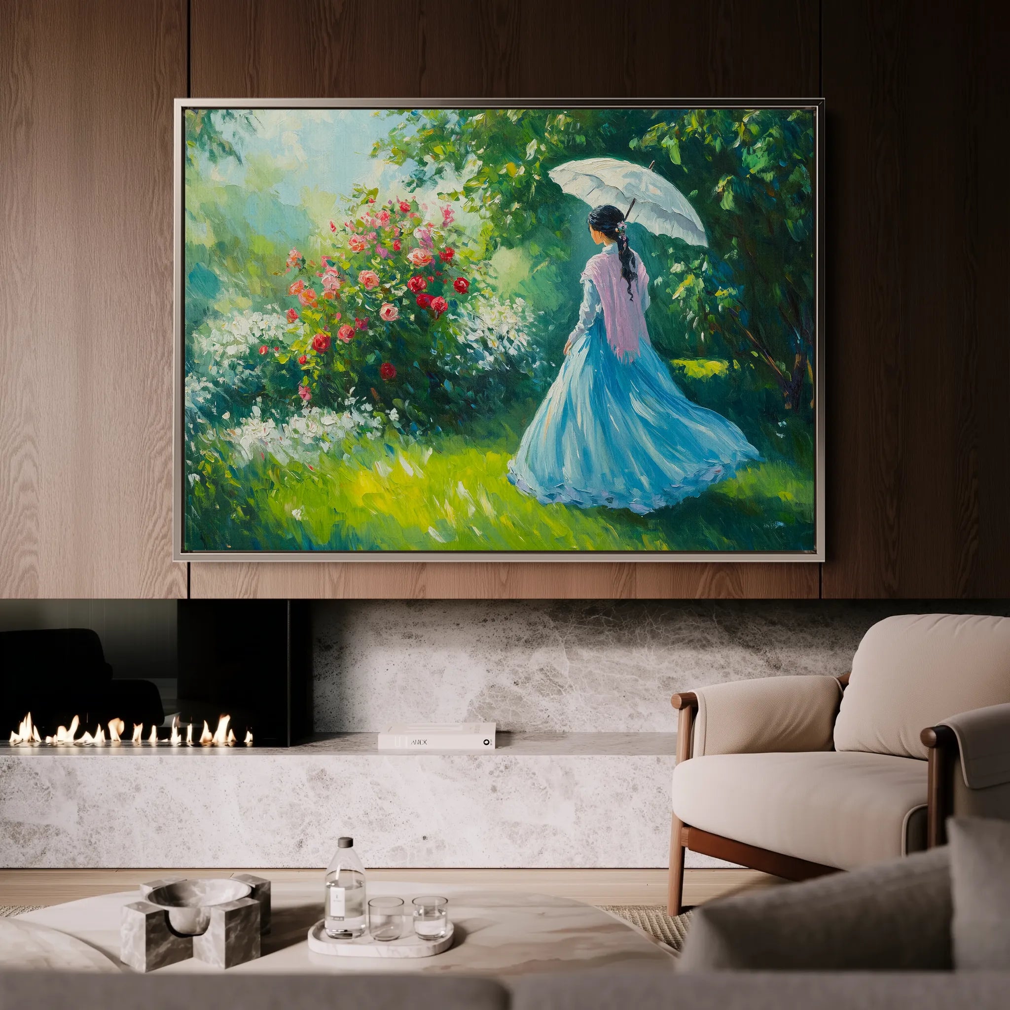 Landscape 444 Canvas Art 60 x 40 cm / Black