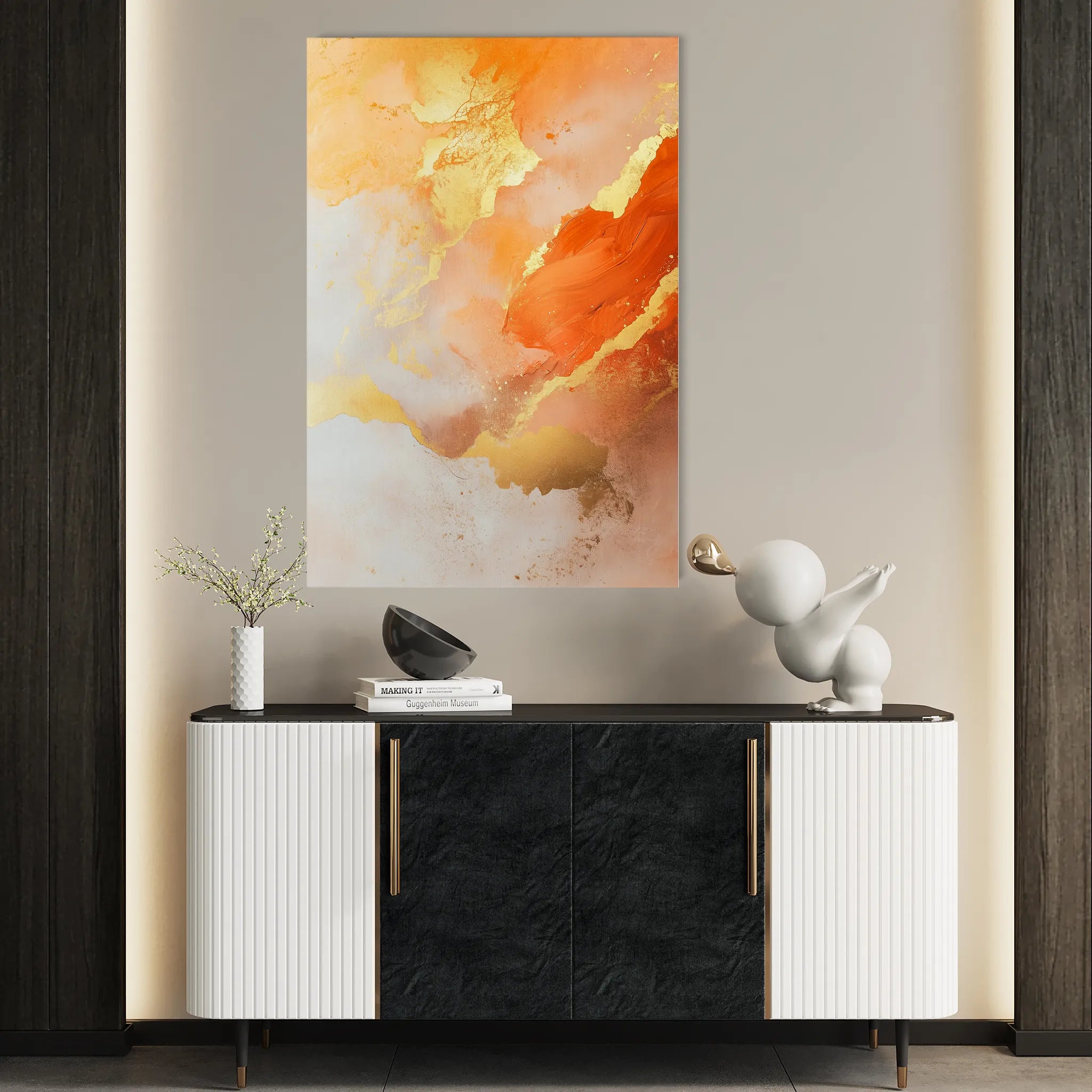 Abstract 446 Canvas Art 60 x 40 cm / Black