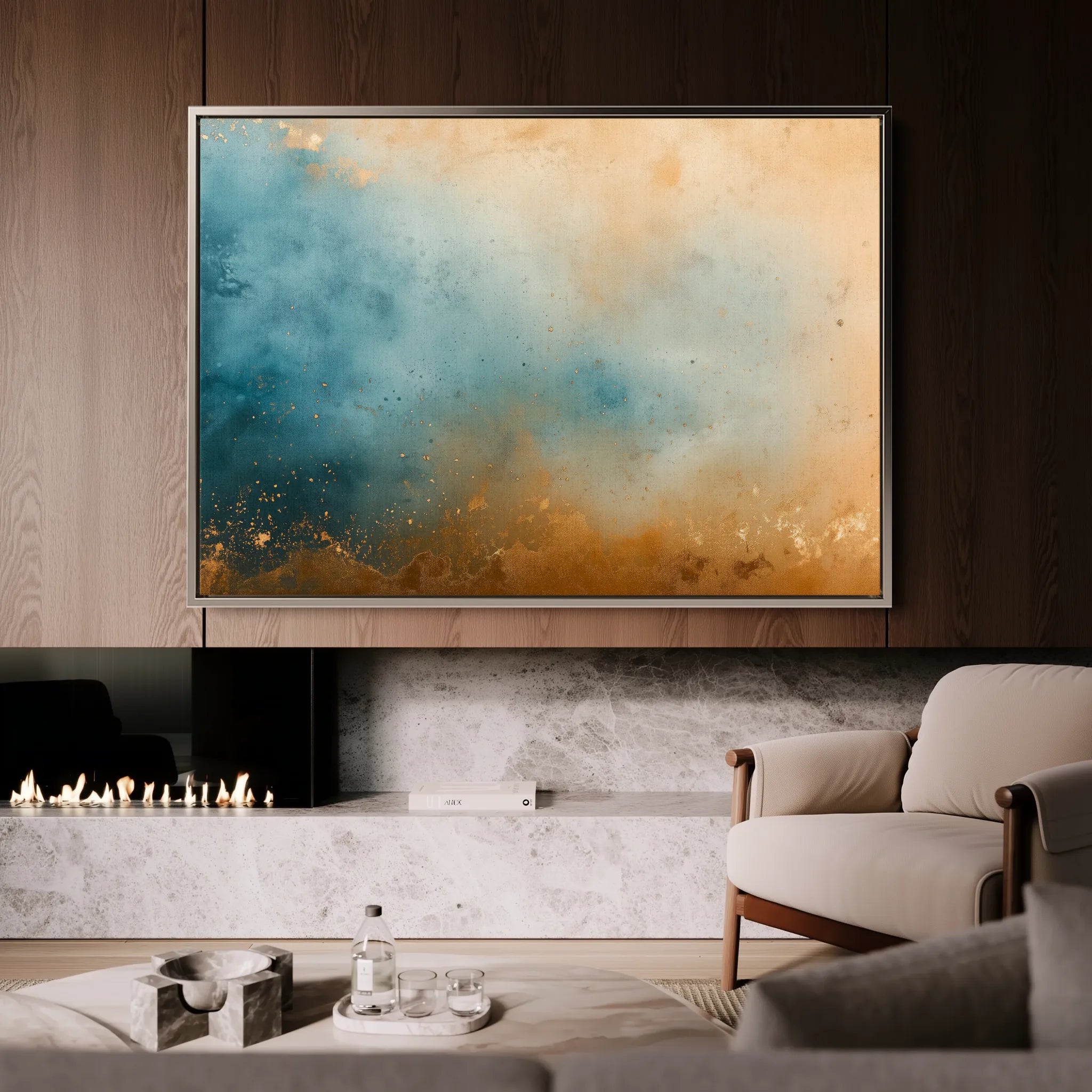 Abstract 447 Canvas Art 60 x 40 cm / Black