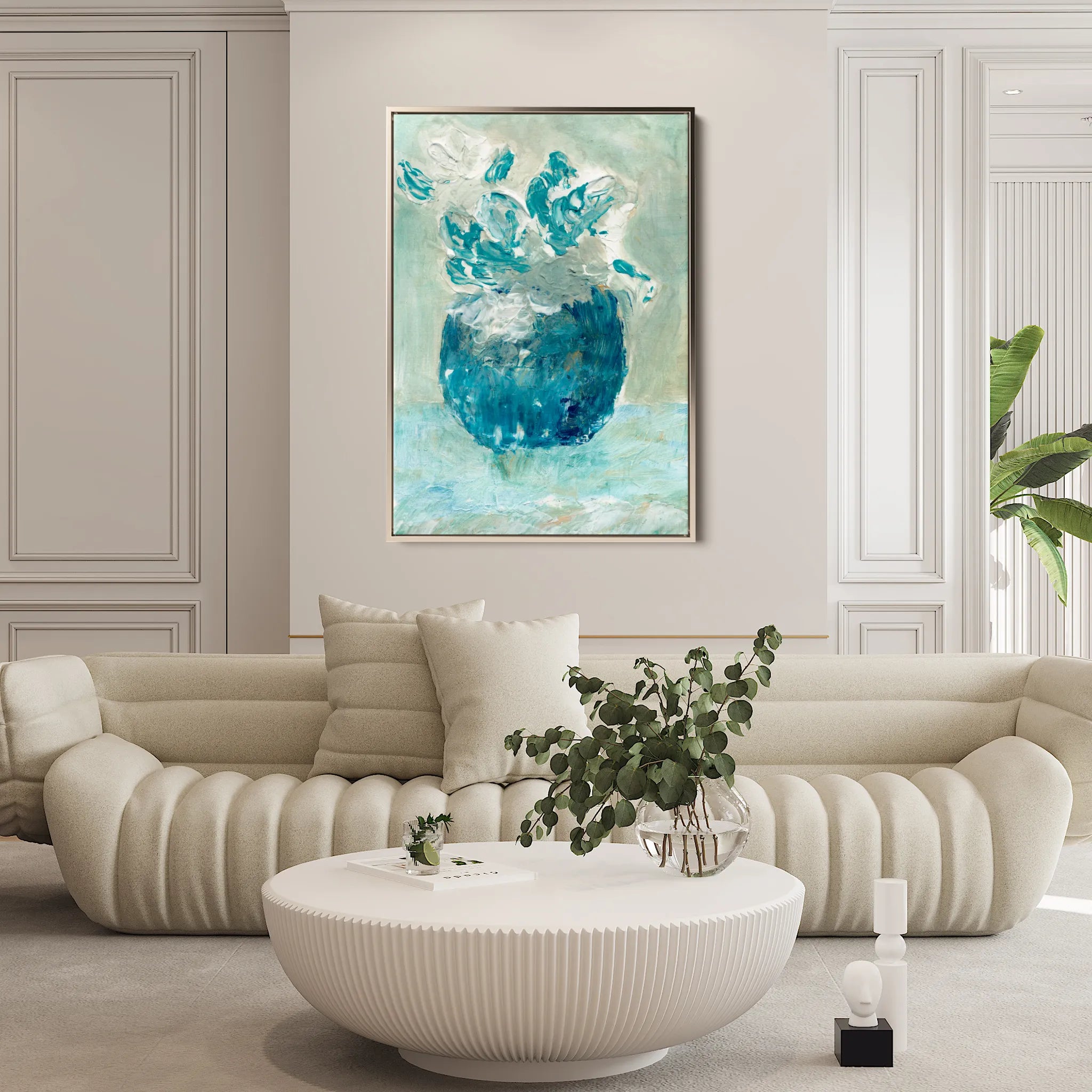 Floral 447 Canvas Art 60 x 40 cm / Black