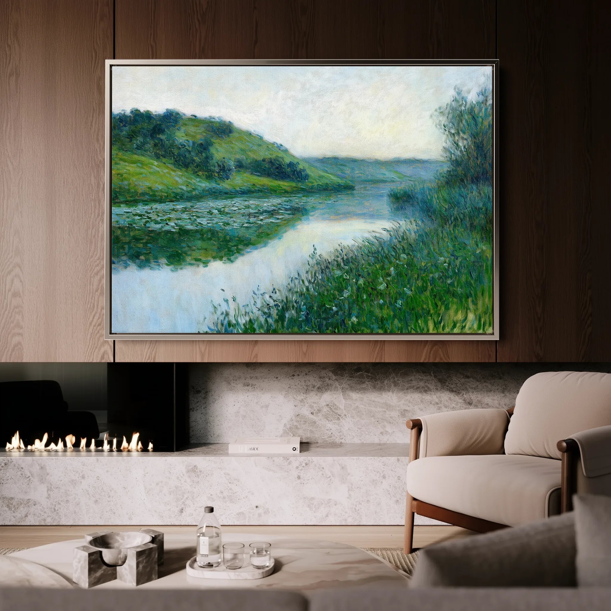 Landscape 447 Canvas Art 60 x 40 cm / Black