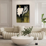 Floral 448 Canvas Art 60 x 40 cm / Black