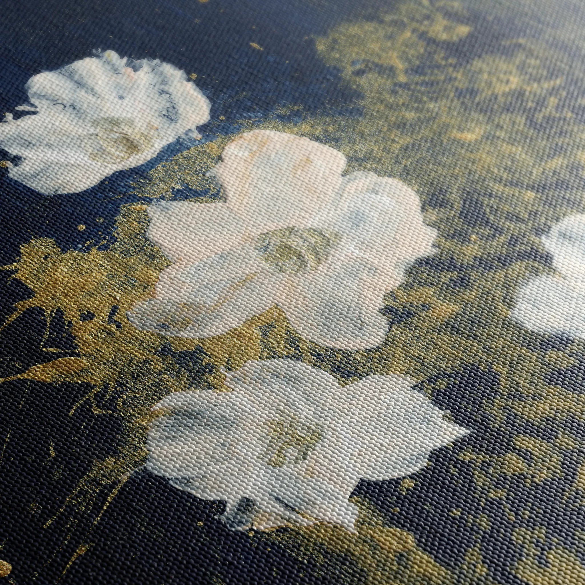 Floral 449 Canvas Art 60 x 40 cm / Black