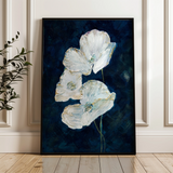 Floral 450 Canvas Art 60 x 40 cm / Black