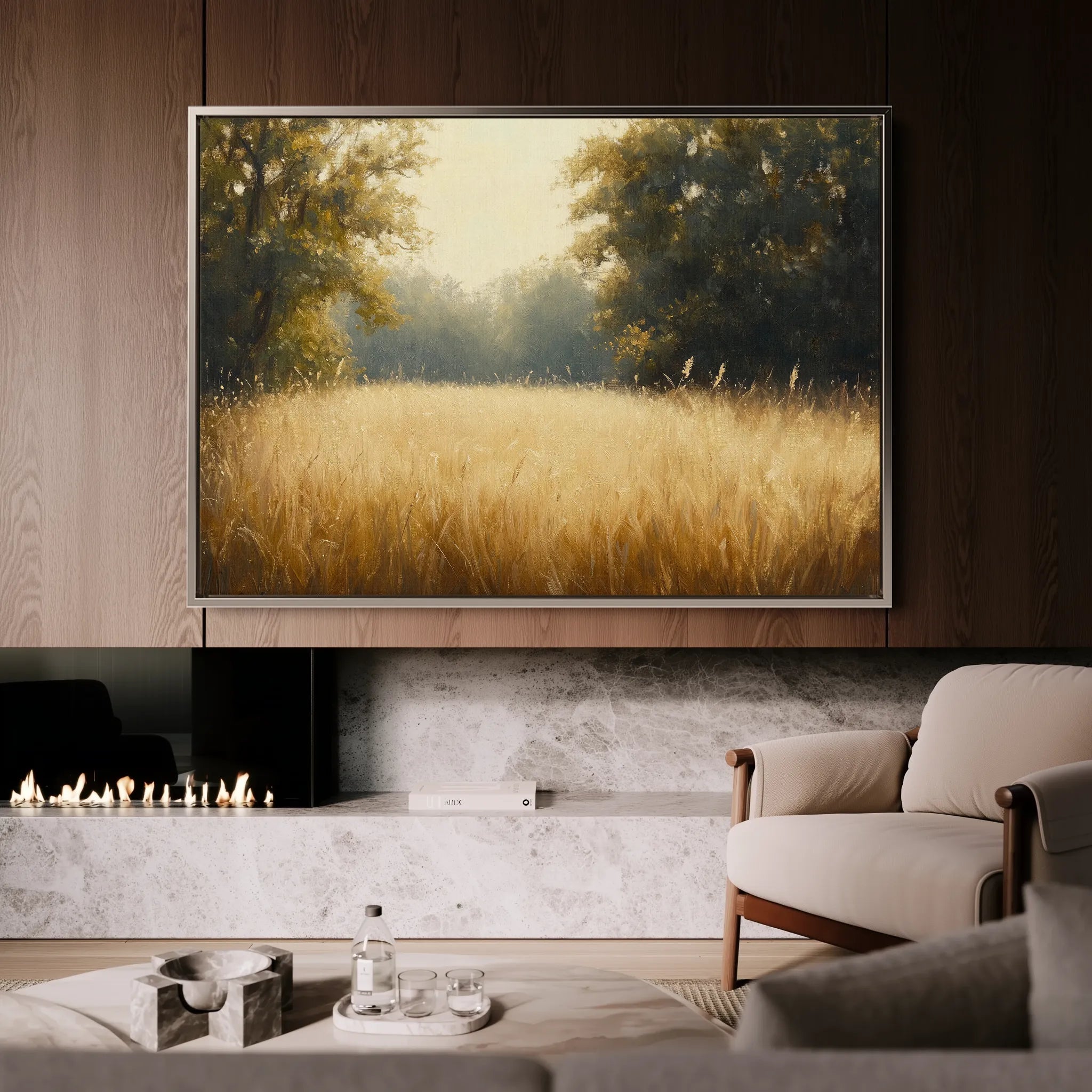 Landscape 450 Canvas Art 60 x 40 cm / Black