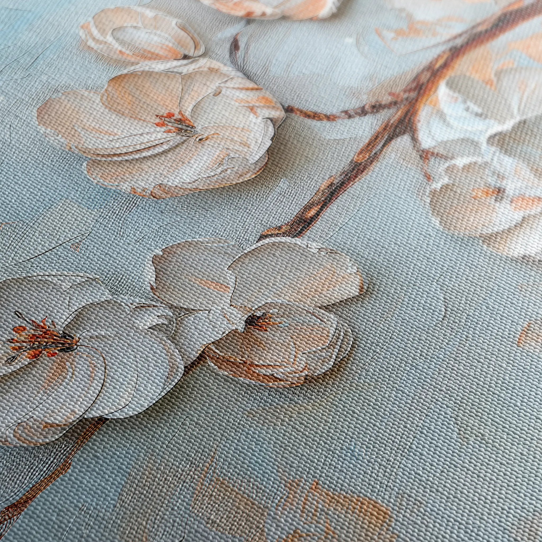 Floral 451 Canvas Art 60 x 40 cm / Black