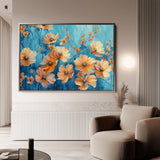 Floral 452 Canvas Art 60 x 40 cm / Black