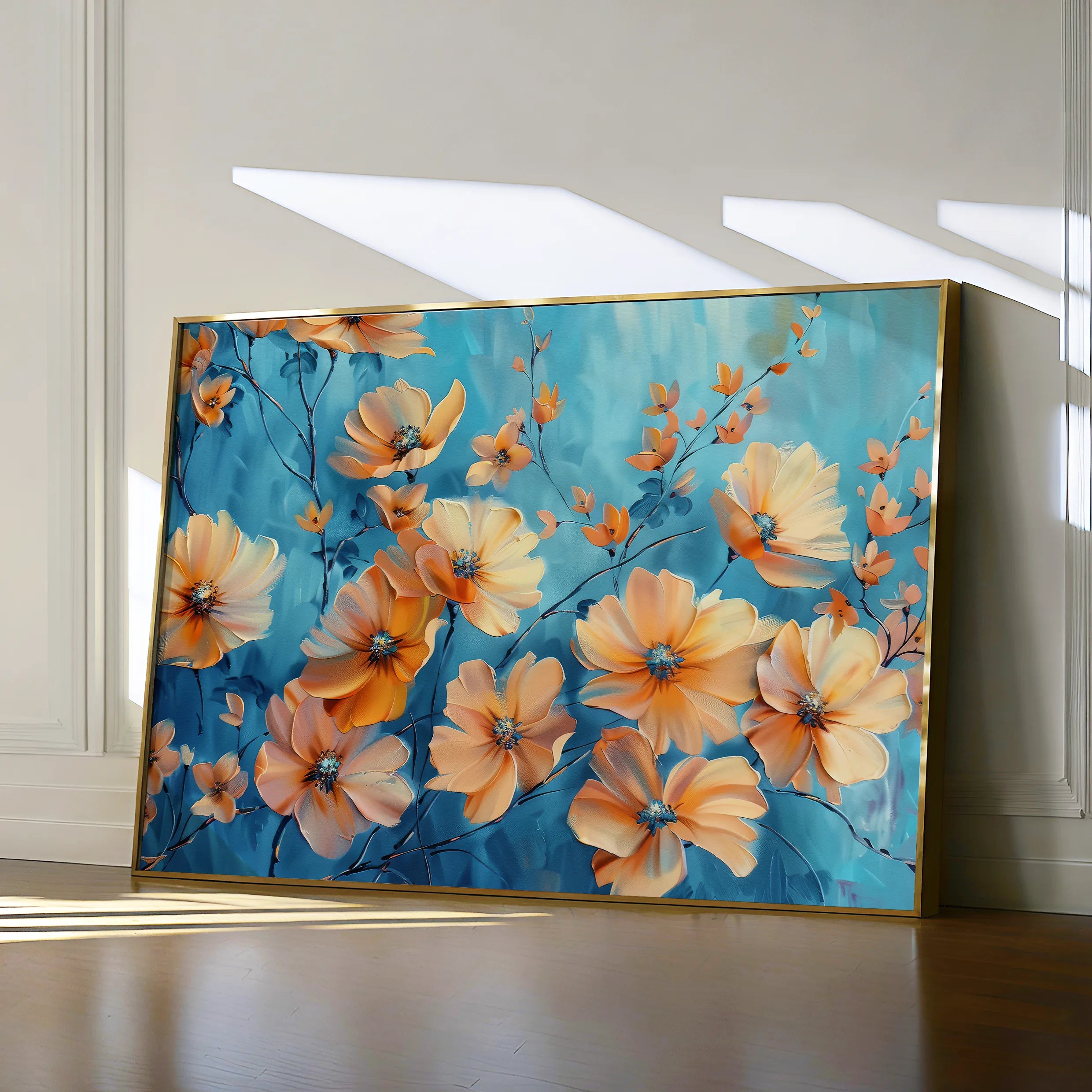 Floral 452 Canvas Art 60 x 40 cm / Black