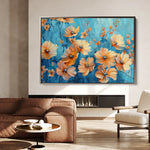 Floral 452 Canvas Art 60 x 40 cm / Black