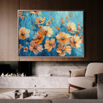 Floral 452 Canvas Art 60 x 40 cm / Black