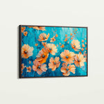 Floral 452 Canvas Art 60 x 40 cm / Black