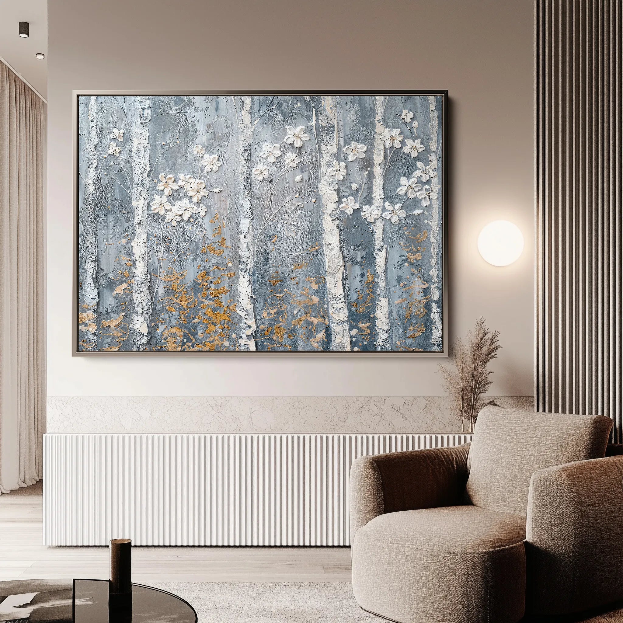 Floral 453 Canvas Art 60 x 40 cm / Black