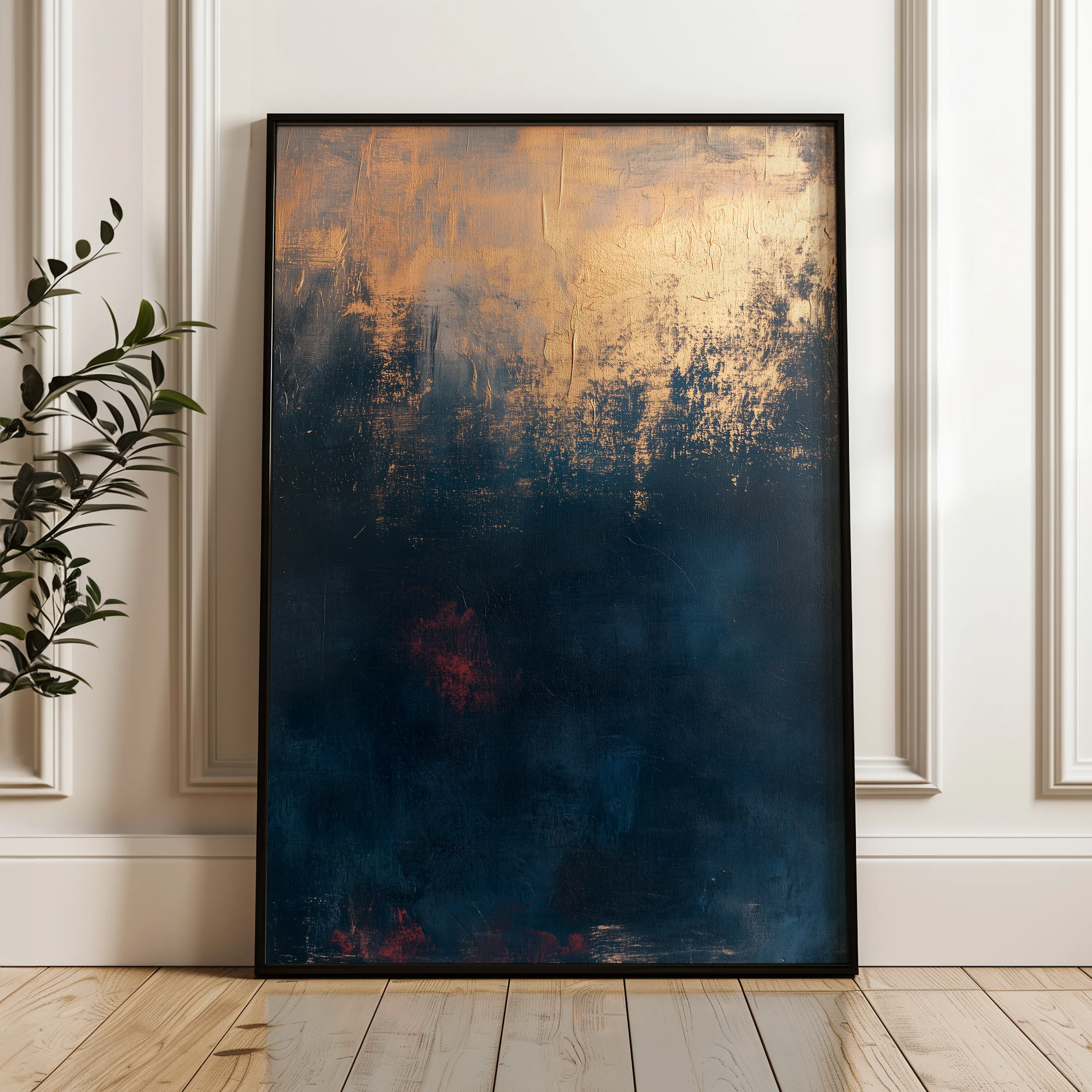 Abstract 455 Canvas Art 60 x 40 cm / Black