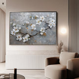 Floral 455 Canvas Art 60 x 40 cm / Black