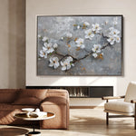 Floral 455 Canvas Art 60 x 40 cm / Black