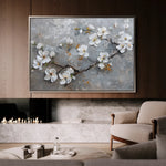 Floral 455 Canvas Art 60 x 40 cm / Black