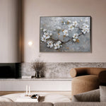 Floral 455 Canvas Art 60 x 40 cm / Black