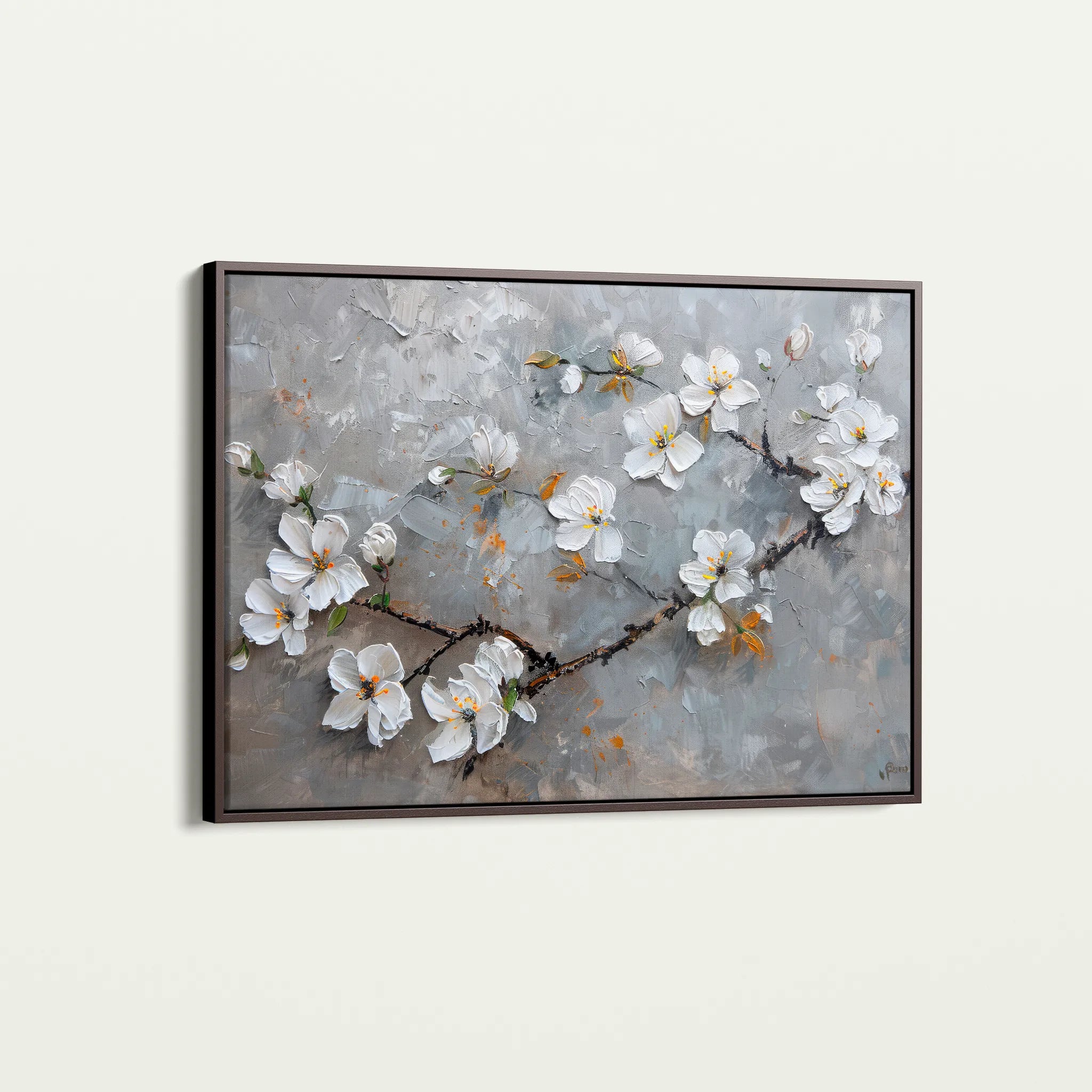 Floral 455 Canvas Art 60 x 40 cm / Black