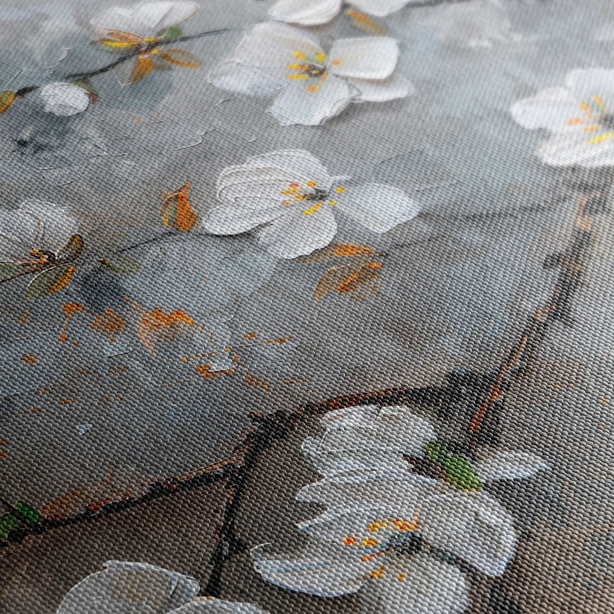 Floral 455 Canvas Art 60 x 40 cm / Black