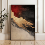 Abstract 456 Canvas Art 60 x 40 cm / Black