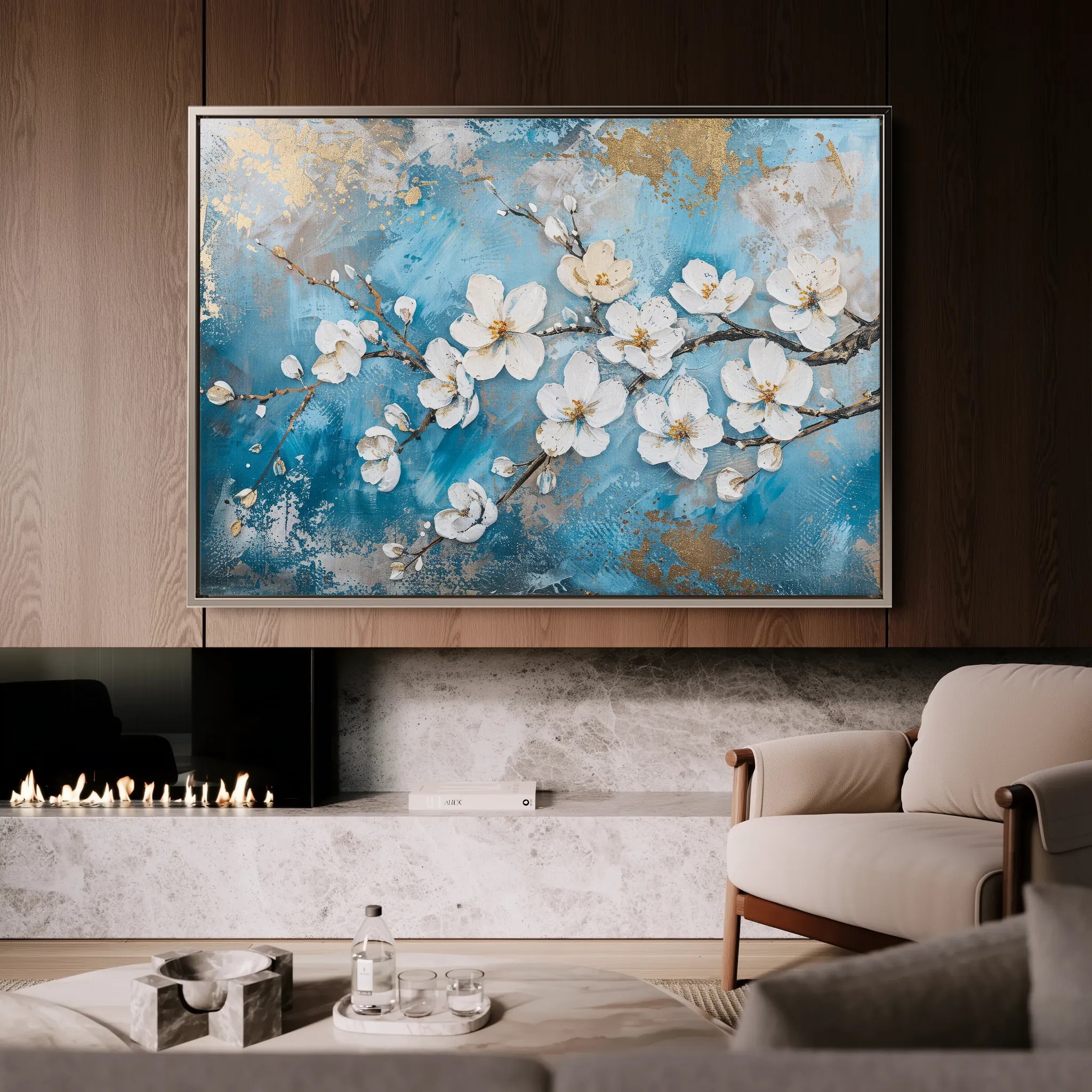 Floral 456 Canvas Art 60 x 40 cm / Black