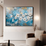 Floral 456 Canvas Art 60 x 40 cm / Black