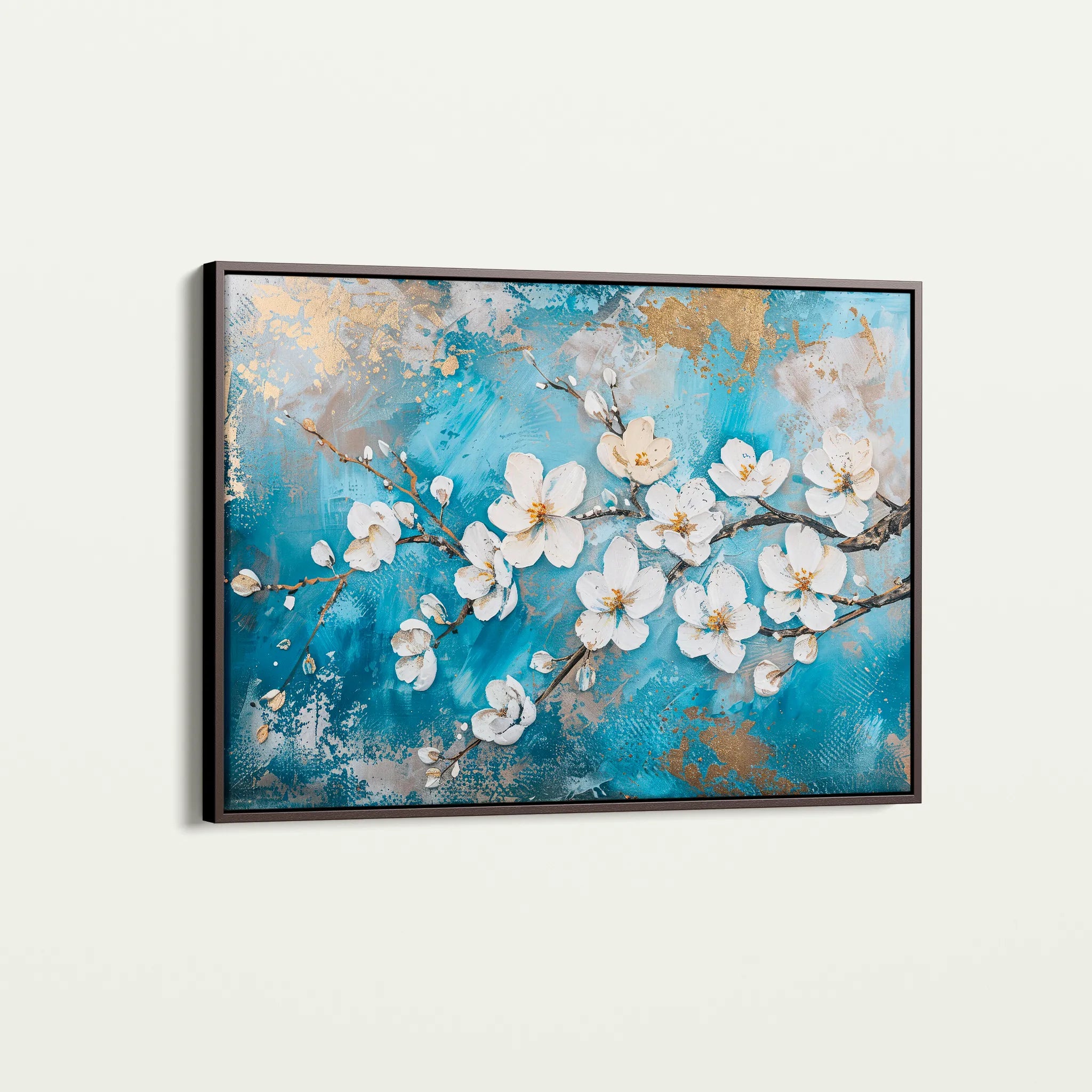 Floral 456 Canvas Art 60 x 40 cm / Black