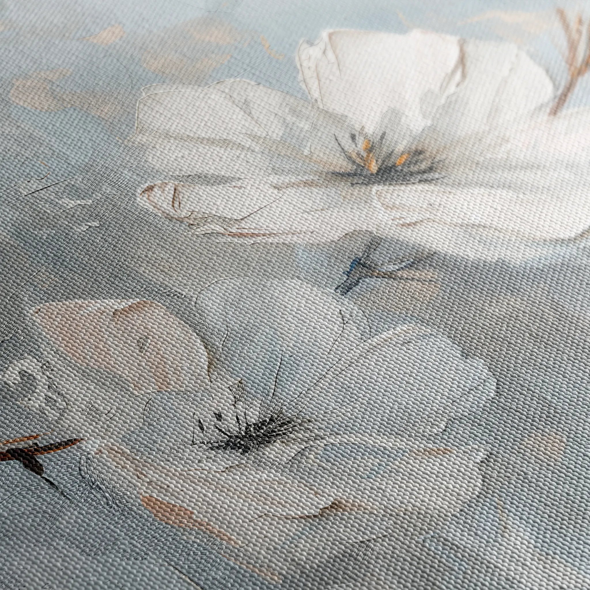 Floral 457 Canvas Art 60 x 40 cm / Black
