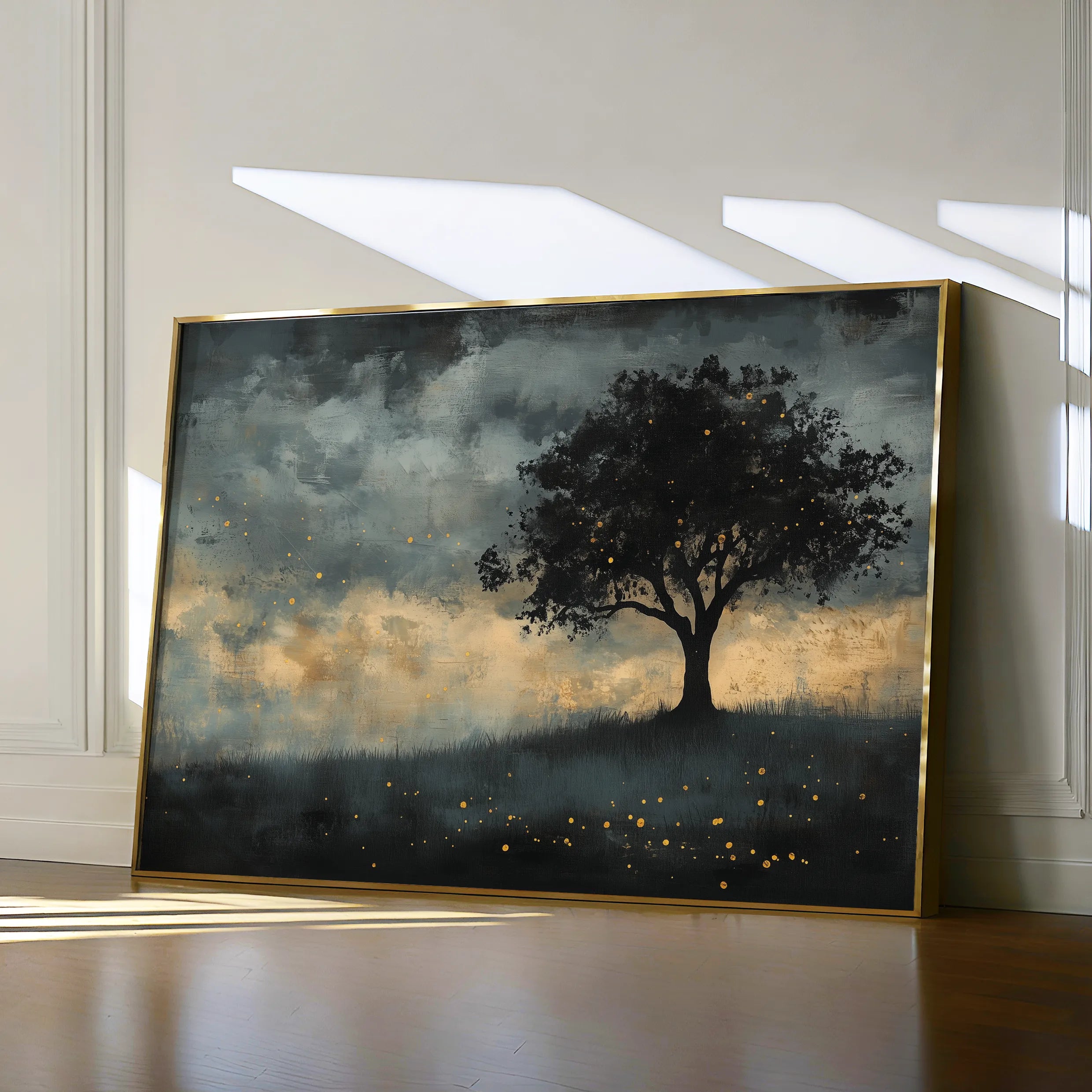 Landscape 457 Canvas Art 60 x 40 cm / Black