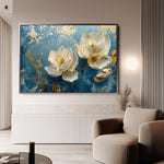 Floral 458 Canvas Art 60 x 40 cm / Black