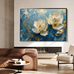 Floral 458 Canvas Art 60 x 40 cm / Black