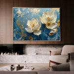 Floral 458 Canvas Art 60 x 40 cm / Black