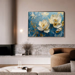 Floral 458 Canvas Art 60 x 40 cm / Black