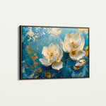 Floral 458 Canvas Art 60 x 40 cm / Black
