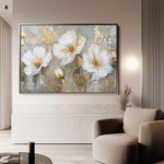 Floral 459 Canvas Art 60 x 40 cm / Black