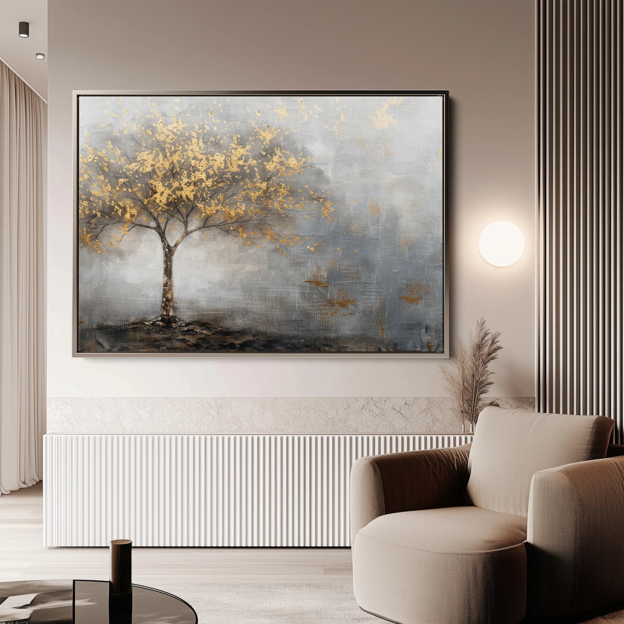 Floral 461 Canvas Art 60 x 40 cm / Black