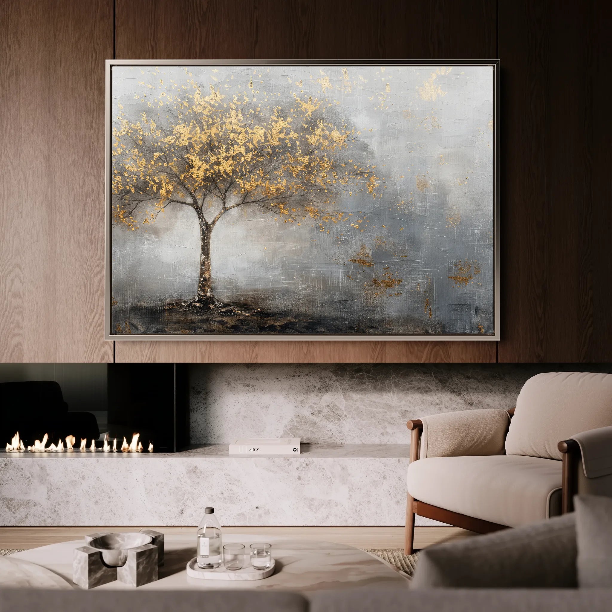 Floral 461 Canvas Art 60 x 40 cm / Black