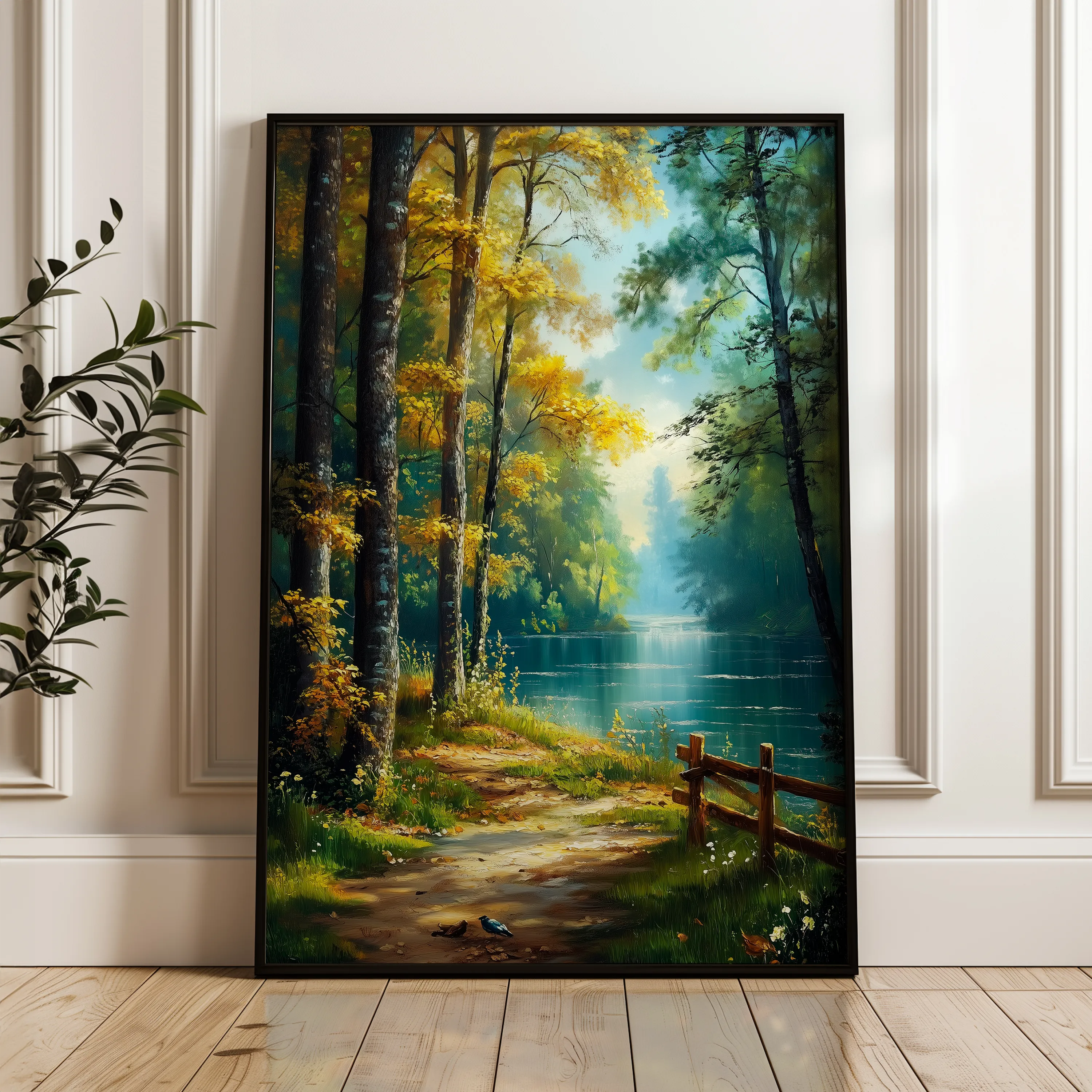 Landscape 461 Canvas Art 60 x 40 cm / Black