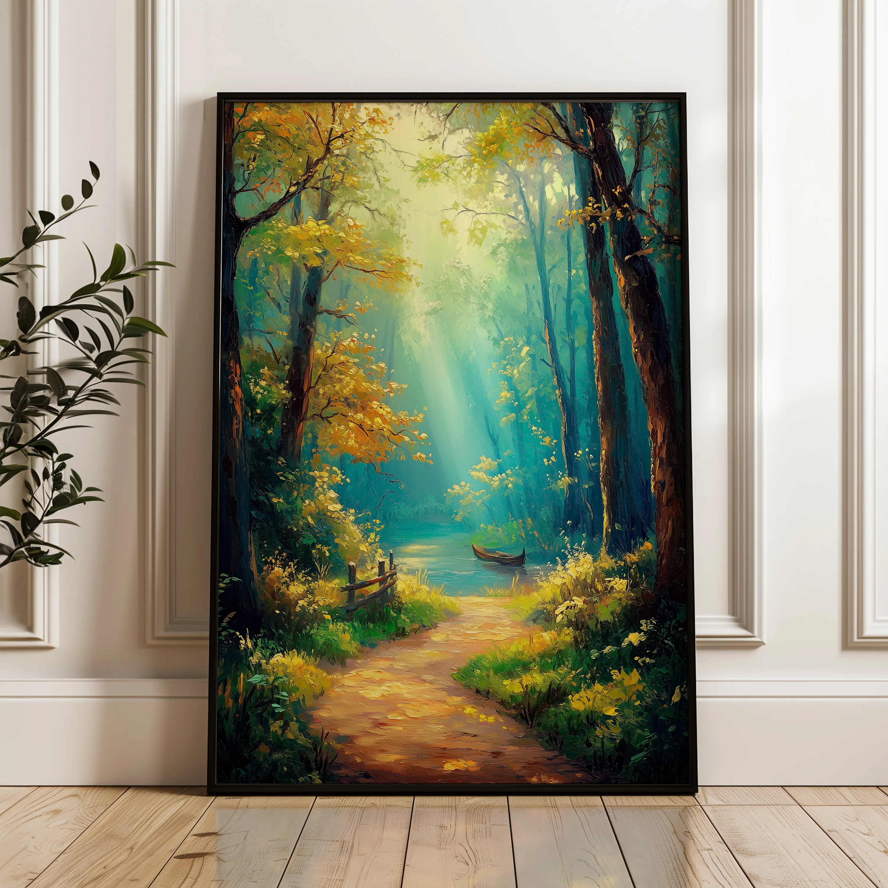 Landscape 462 Canvas Art 60 x 40 cm / Black