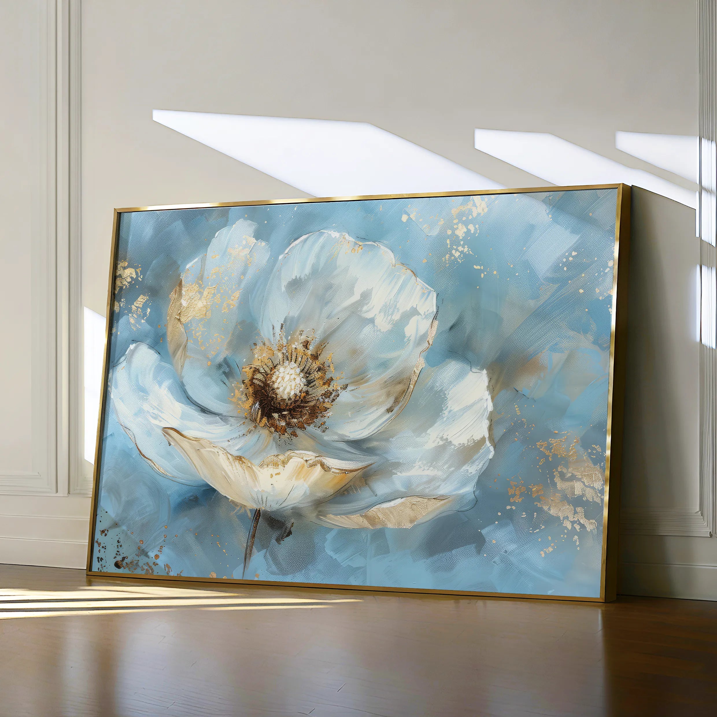 Floral 463 Canvas Art 60 x 40 cm / Black