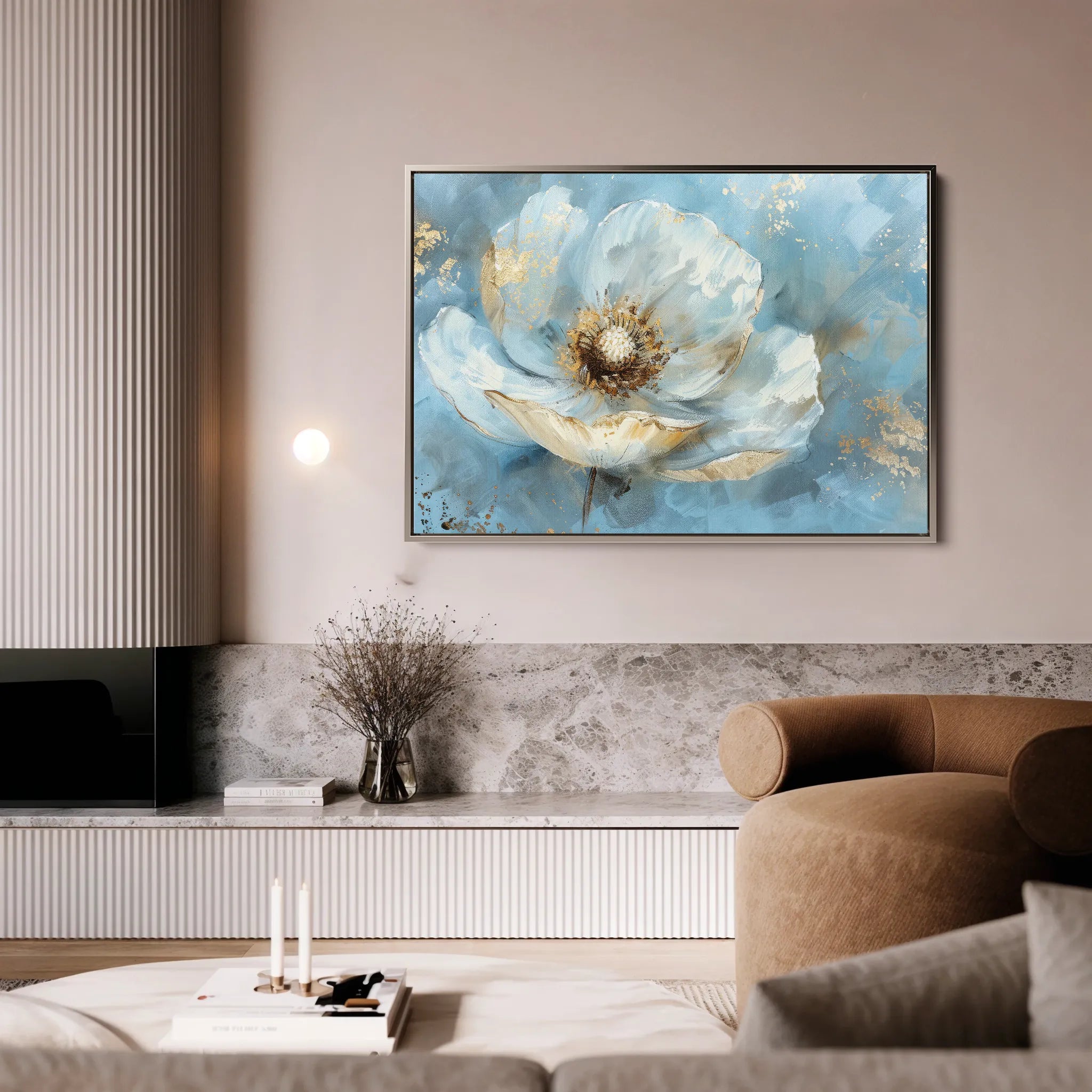 Floral 463 Canvas Art 60 x 40 cm / Black