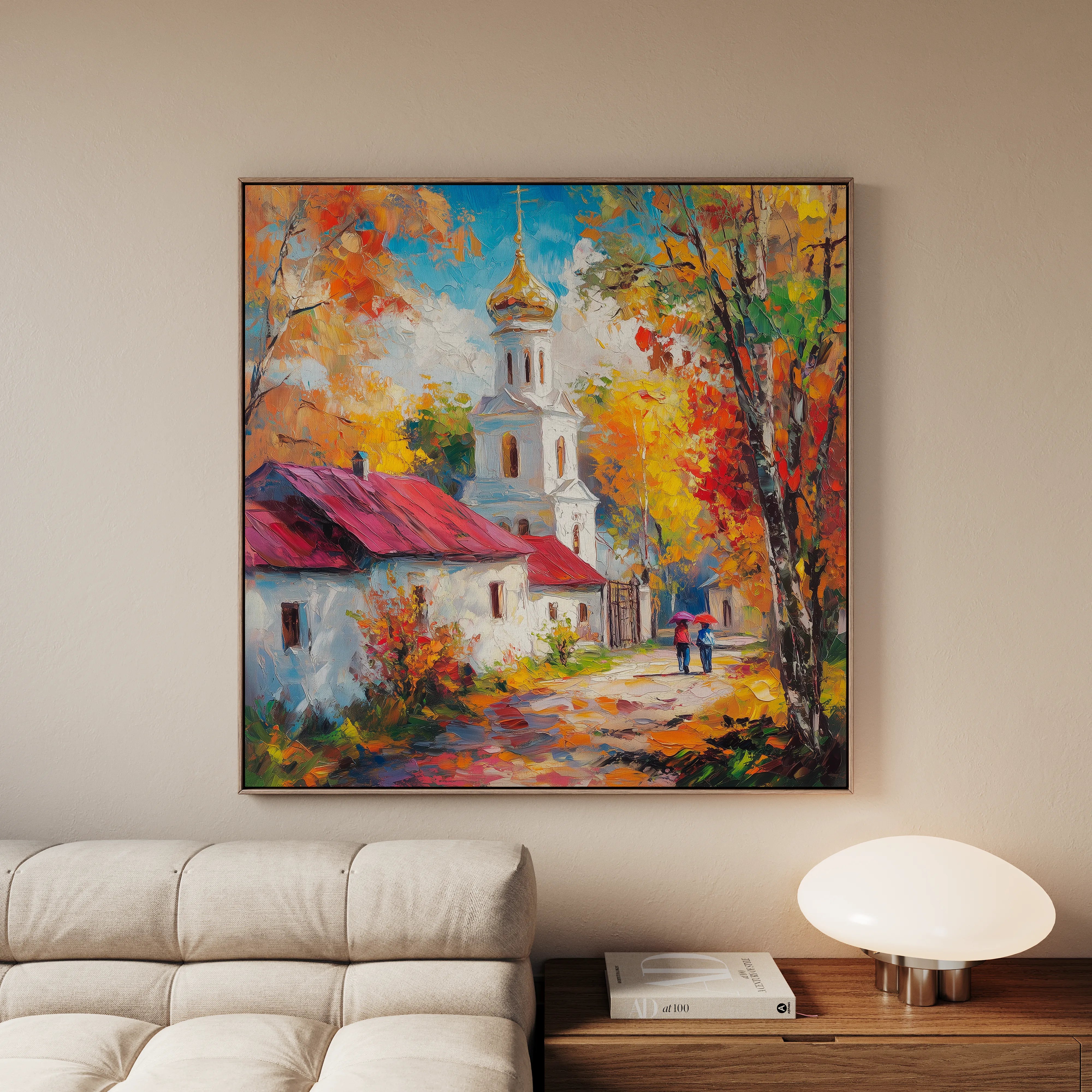 Landscape 464 Canvas Art 60 x 60 cm / Black