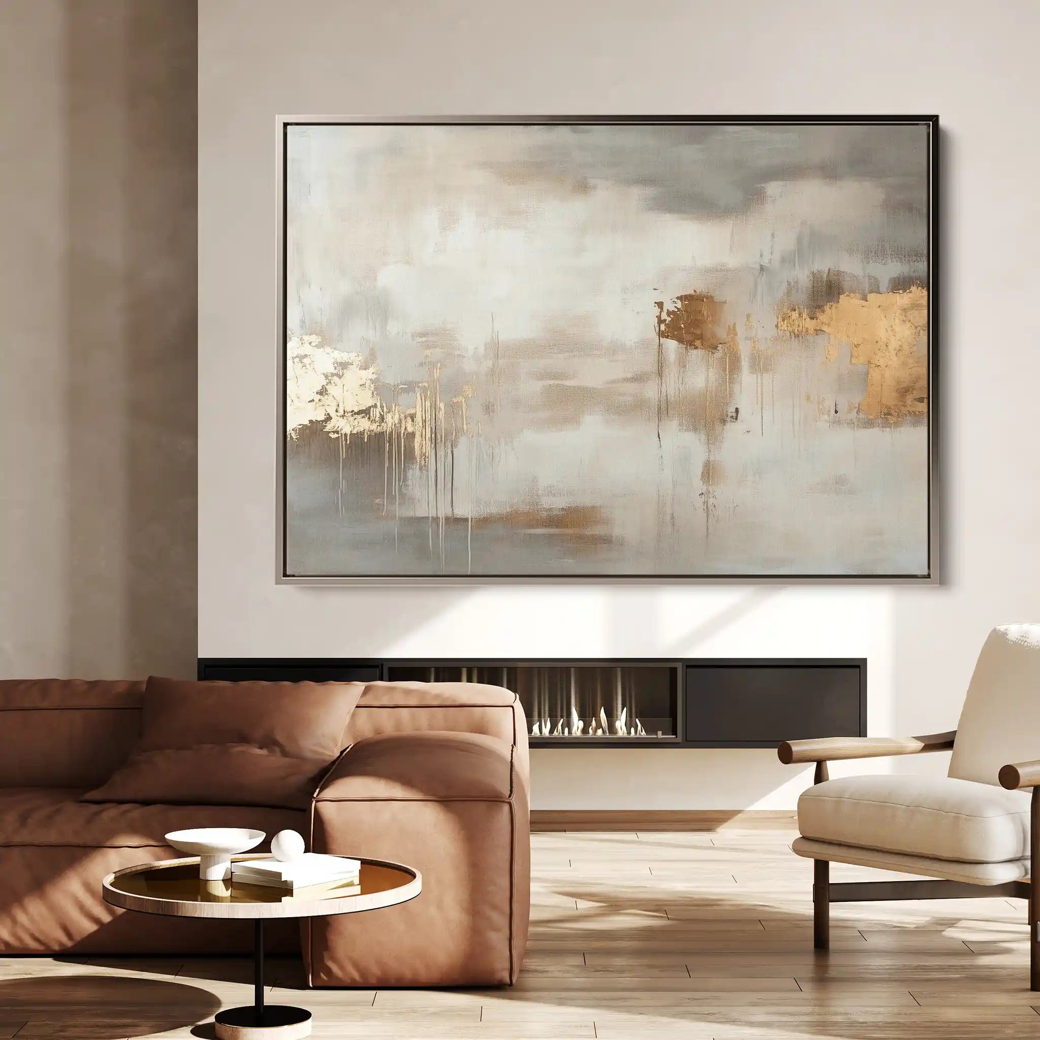 Abstract 465 Canvas Art 60 x 40 cm / Black