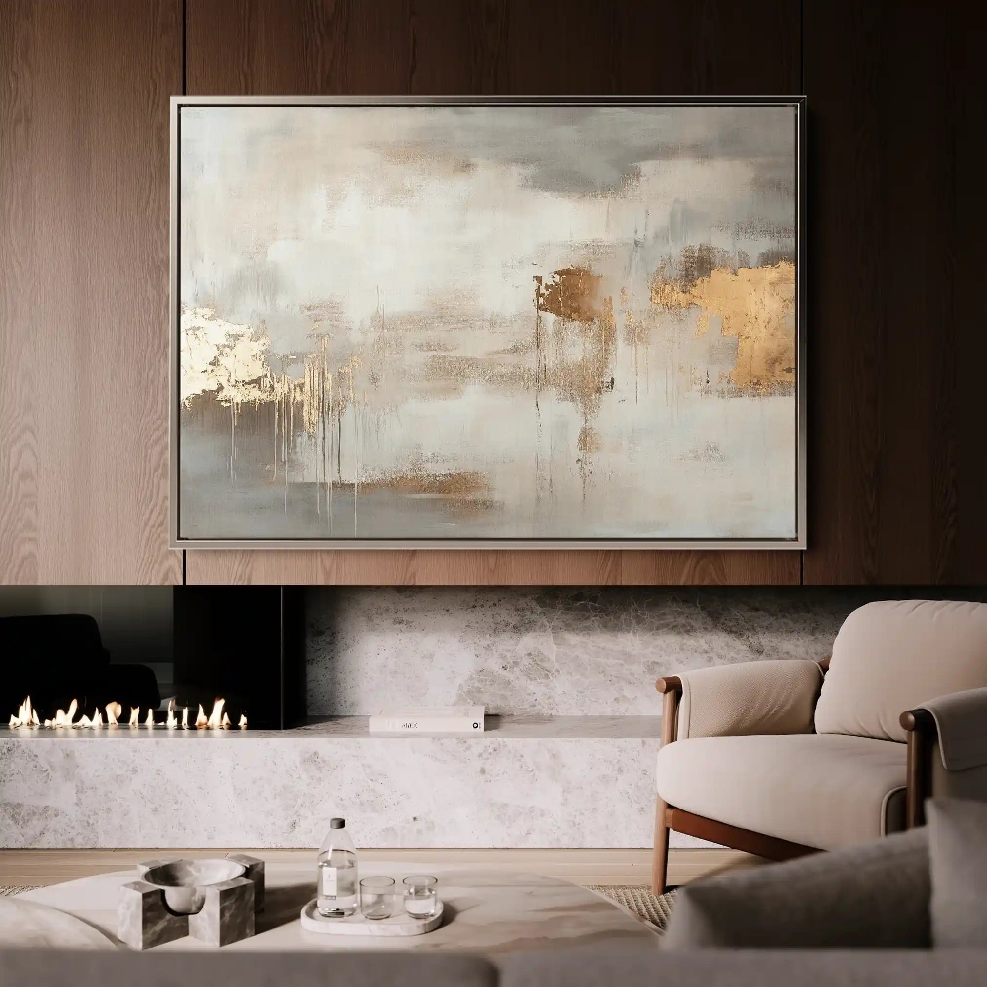 Abstract 465 Canvas Art 60 x 40 cm / Black