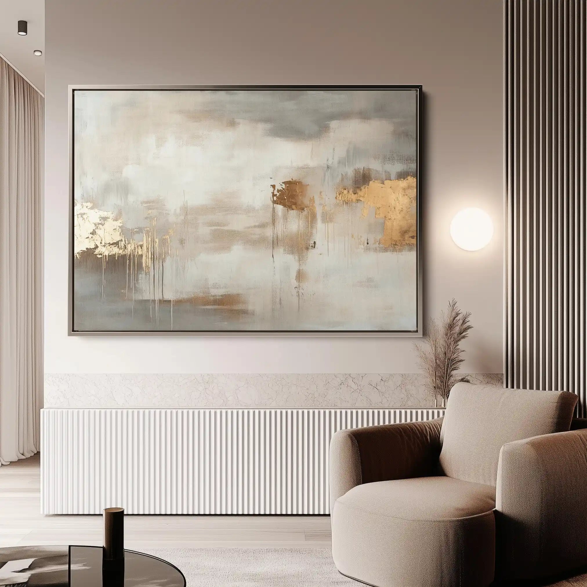 Abstract 465 Canvas Art 60 x 40 cm / Black