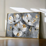 Floral 465 Canvas Art 60 x 40 cm / Black