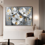 Floral 465 Canvas Art 60 x 40 cm / Black