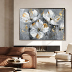 Floral 465 Canvas Art 60 x 40 cm / Black