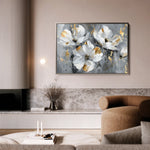 Floral 465 Canvas Art 60 x 40 cm / Black